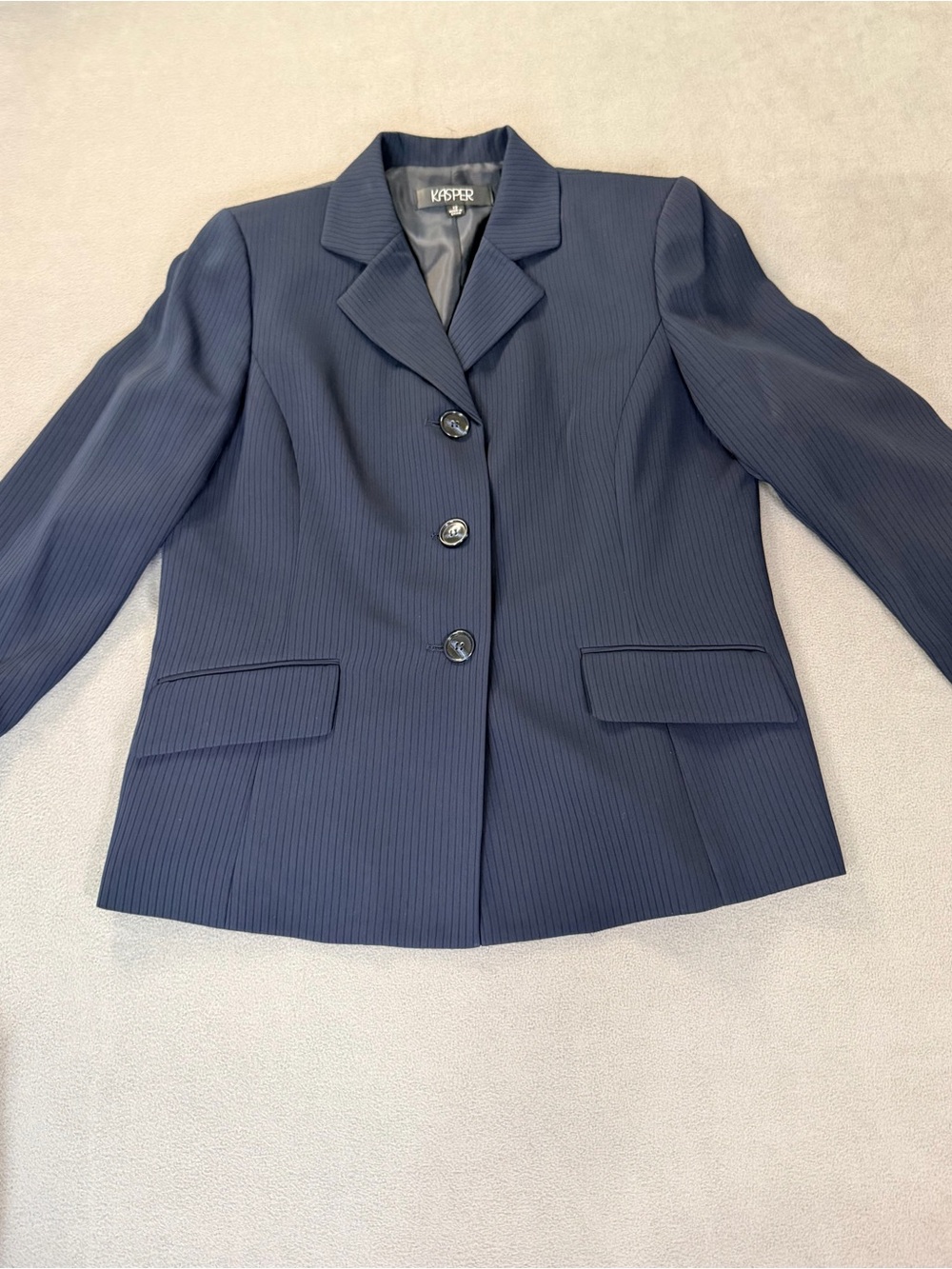 Kasper Classic Navy Blue Women's Pantsuit- Size 12- Career/Weddings/Events - Picture 2 of 11